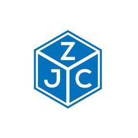 création de logo de lettre zjc sur fond blanc. concept de logo de lettre initiales créatives zjc. conception de lettre zjc. vecteur