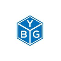création de logo de lettre ybg sur fond blanc. concept de logo de lettre initiales créatives ybg. conception de lettre ybg. vecteur
