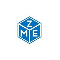 création de logo de lettre zme sur fond blanc. concept de logo de lettre initiales créatives zme. conception de lettre zme. vecteur