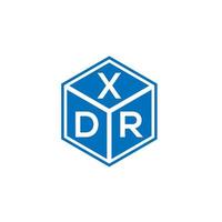 création de logo de lettre xdr sur fond blanc. concept de logo de lettre initiales créatives xdr. conception de lettre xdr. vecteur