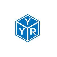 création de logo de lettre yyr sur fond blanc. concept de logo de lettre initiales créatives yyr. conception de lettre an. vecteur
