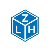 création de logo de lettre zlh sur fond blanc. concept de logo de lettre initiales créatives zlh. conception de lettre zlh. vecteur