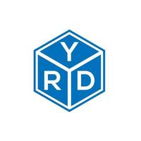 création de logo de lettre Yrd sur fond blanc. concept de logo de lettre initiales créatives yrd. conception de lettre de triage. vecteur