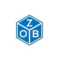 création de logo de lettre zob sur fond blanc. concept de logo de lettre initiales créatives zob. conception de lettre zob. vecteur