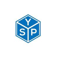 création de logo de lettre ysp sur fond blanc. concept de logo de lettre initiales créatives ysp. conception de lettre YSP. vecteur