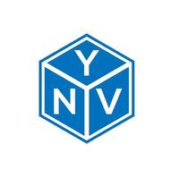 création de logo de lettre ynv sur fond blanc. concept de logo de lettre initiales créatives ynv. conception de lettre ynv. vecteur