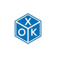création de logo de lettre xok sur fond blanc. concept de logo de lettre initiales créatives xok. conception de lettre xok. vecteur