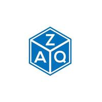 création de logo de lettre zaq sur fond blanc. concept de logo de lettre initiales créatives zaq. conception de lettre zaq. vecteur