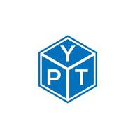 création de logo de lettre ypt sur fond blanc. concept de logo de lettre initiales créatives ypt. conception de lettre ypt. vecteur