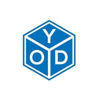 création de logo de lettre yod sur fond blanc. concept de logo de lettre initiales créatives yod. conception de lettre yod. vecteur