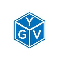création de logo de lettre ygv sur fond blanc. concept de logo de lettre initiales créatives ygv. conception de lettre ygv. vecteur