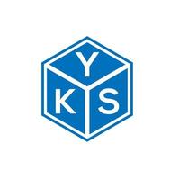 création de logo de lettre yks sur fond blanc. concept de logo de lettre initiales créatives yks. conception de lettre yks. vecteur