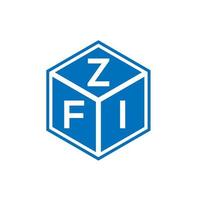 création de logo de lettre zfi sur fond blanc. concept de logo de lettre initiales créatives zfi. conception de lettre zfi. vecteur