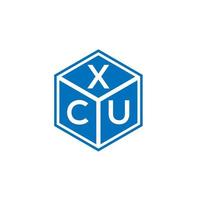 création de logo de lettre xcu sur fond blanc. concept de logo de lettre initiales créatives xcu. conception de lettre xcu. vecteur