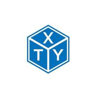 création de logo de lettre xty sur fond blanc. concept de logo de lettre initiales créatives xty. conception de lettre xty. vecteur