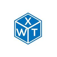 création de logo de lettre xwt sur fond blanc. concept de logo de lettre initiales créatives xwt. conception de lettre xwt. vecteur