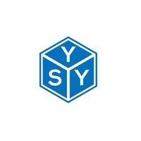 création de logo de lettre ysy sur fond blanc. concept de logo de lettre initiales créatives ysy. conception de lettre oui. vecteur