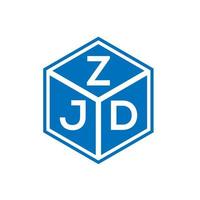 création de logo de lettre zjd sur fond blanc. concept de logo de lettre initiales créatives zjd. conception de lettre zjd. vecteur