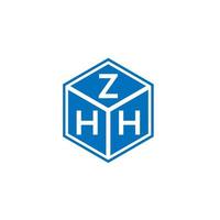 création de logo de lettre zhh sur fond blanc. concept de logo de lettre initiales créatives zhh. conception de lettre zhh. vecteur