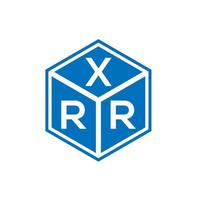 création de logo de lettre xrr sur fond blanc. concept de logo de lettre initiales créatives xrr. conception de lettre xrr. vecteur