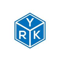 création de logo de lettre yrk sur fond blanc. concept de logo de lettre initiales créatives yrk. conception de lettre yrk. vecteur