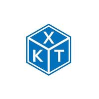 création de logo de lettre xkt sur fond blanc. concept de logo de lettre initiales créatives xkt. conception de lettre xkt. vecteur