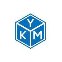 création de logo de lettre ykm sur fond blanc. concept de logo de lettre initiales créatives ykm. conception de lettre ykm. vecteur
