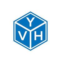 création de logo de lettre yvh sur fond blanc. concept de logo de lettre initiales créatives yvh. conception de lettre yvh. vecteur