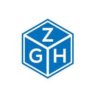 création de logo de lettre zgh sur fond blanc. concept de logo de lettre initiales créatives zgh. conception de lettre zgh. vecteur