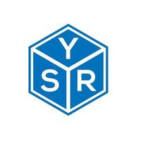 création de logo de lettre ysr sur fond blanc. concept de logo de lettre initiales créatives ysr. conception de lettre ysr. vecteur