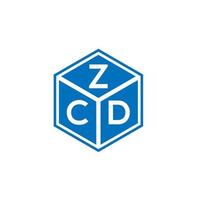 création de logo de lettre zcd sur fond blanc. concept de logo de lettre initiales créatives zcd. conception de lettre zcd. vecteur