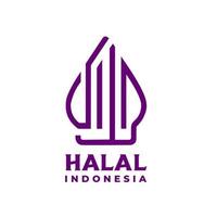 logo halal indonésien 2022 vecteur