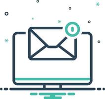 icône de mélange pour l'email vecteur