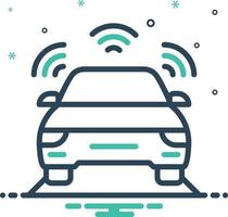 icône de mélange pour voiture autonome vecteur