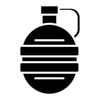 icône de glyphe de cantine militaire vecteur