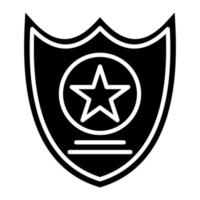 icône de glyphe d'insigne de shérif vecteur