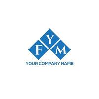 création de logo de lettre fym sur fond blanc. fm concept de logo de lettre initiales créatives. conception de lettre fym. vecteur