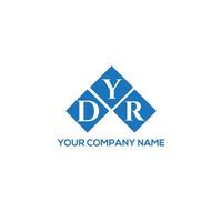 création de logo de lettre dyr sur fond blanc. concept de logo de lettre initiales créatives dyr. conception de lettre dyr. vecteur