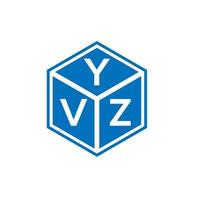 création de logo de lettre yvz sur fond blanc. concept de logo de lettre initiales créatives yvz. conception de lettre yvz. vecteur