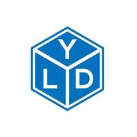création de logo de lettre yld sur fond blanc. concept de logo de lettre initiales créatives yld. conception de lettre yld. vecteur