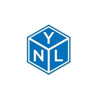 création de logo de lettre ynl sur fond blanc. concept de logo de lettre initiales créatives ynl. conception de lettre ynl. vecteur