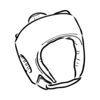 croquis de vecteur de casque de boxe