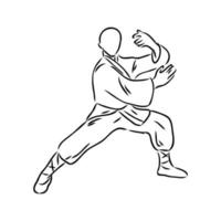 croquis de vecteur de qigong