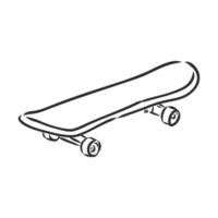 croquis de vecteur de planche à roulettes