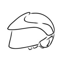 croquis de vecteur de casque de moto