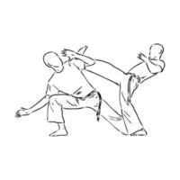 croquis de vecteur de capoeira