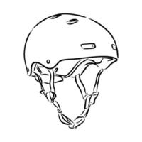 croquis de vecteur de casque de moto