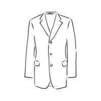 croquis de vecteur de veste de costume