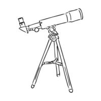 croquis de vecteur de télescope