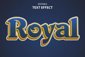 effet de texte royal sur fond bleu et modifiable vecteur